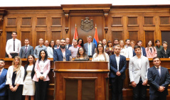 19 June 2019 Foreign Affairs Committee Chairman Prof. Dr Zarko Obradovic and the attendees of project “Young Balkan Leaders”